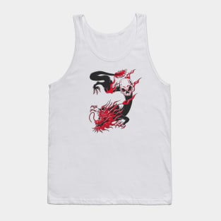 DRAGON BLACK AND RED Tank Top